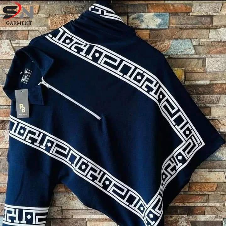 Printed zipped  Style collor Tshirt