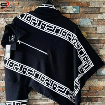 Printed zipped  Style collor Tshirt